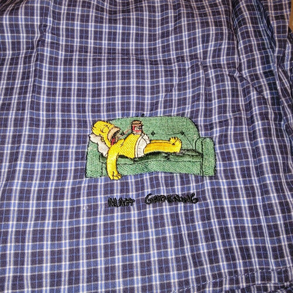 2pk Vintage Homer Simpson Embroidered Boxer Shorts - L size - New